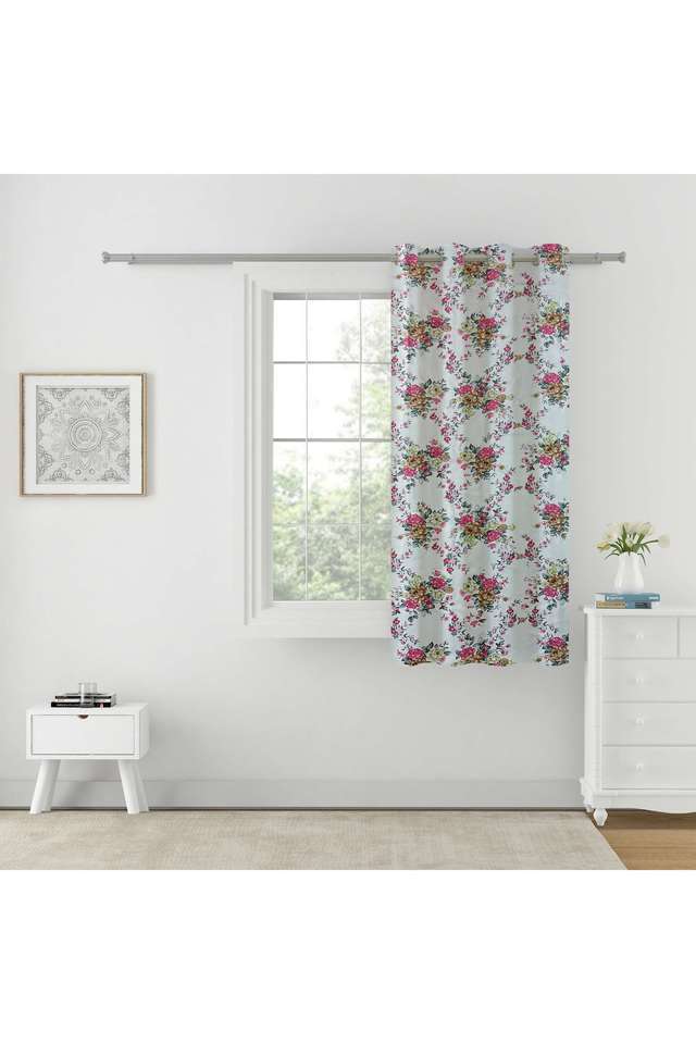 Pink-&-Soft-Yellow-Floral-80--Blackout-Polyester-Plain-Weave-Sigma-Window-Curtain