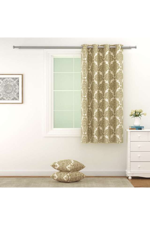 Grey-Ethnic-Motif-80--Blackout-Polyester-Plain-Weave-Sigma-Door-Curtain