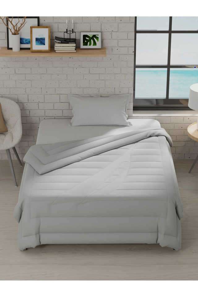 Ultra-Soft-Luxurious-Comforter-For-All-Weather--1Pc-Single-Size-Signature-Solid-Silver