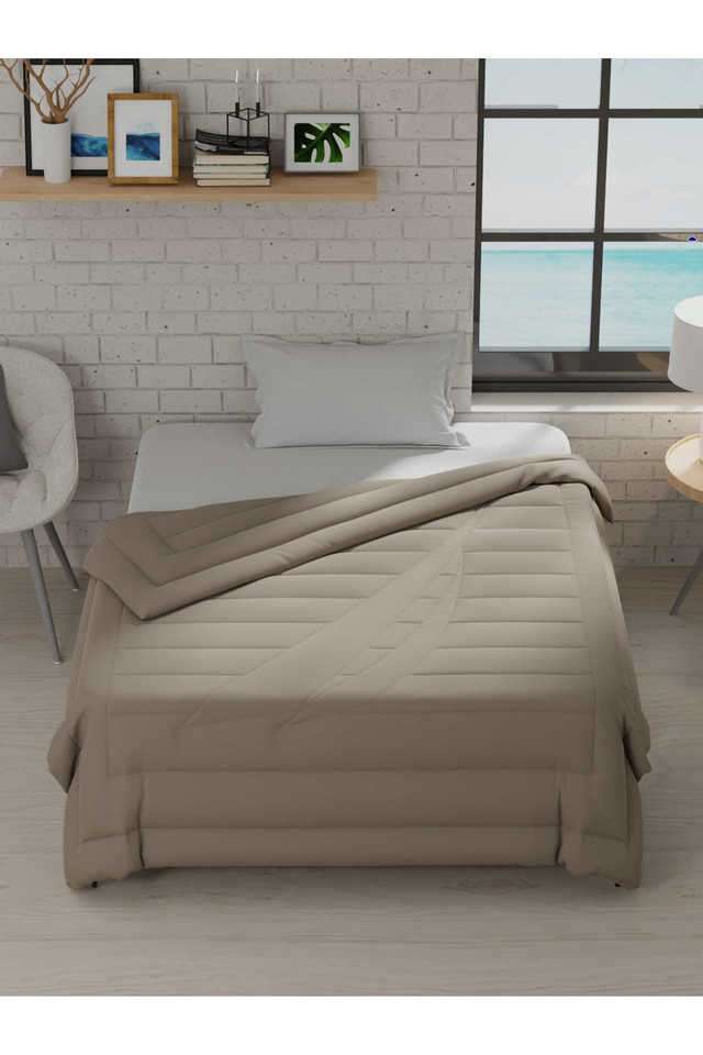 Ultra-Soft-Luxurious-Comforter-For-All-Weather--1Pc-Single-Size-Signature-Solid-Khaki
