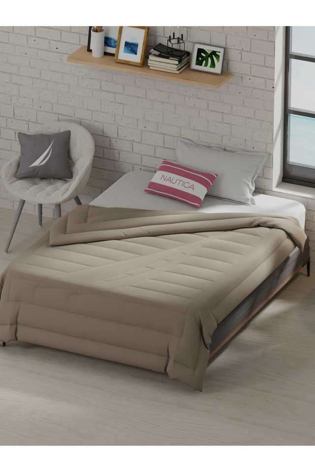 Ultra-Soft-Luxurious-Comforter-For-All-Weather--1Pc-Single-Size-Signature-Solid-Khaki
