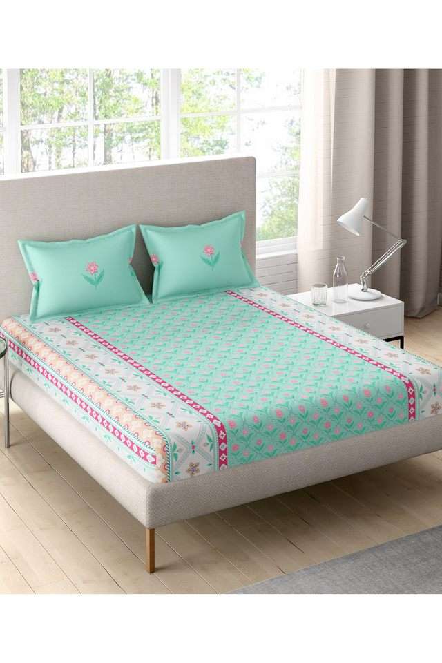 Sparkle-Cotton-Printed-Double-Double-Bedsheet-With-2-Pillow-Covers