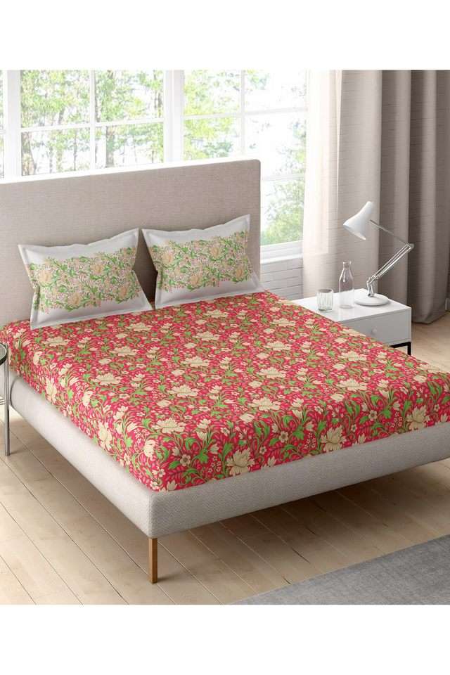 Sparkle-Cotton-Printed-Double-Double-Bedsheet-With-2-Pillow-Covers