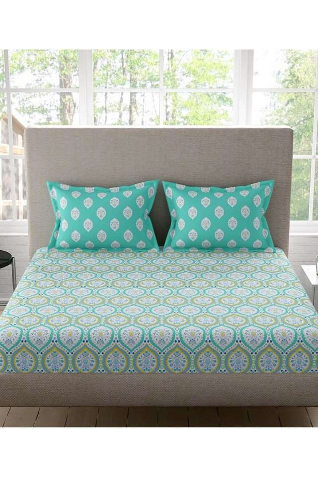 Sparkle-Cotton-Printed-Double-Double-Bedsheet-With-2-Pillow-Covers