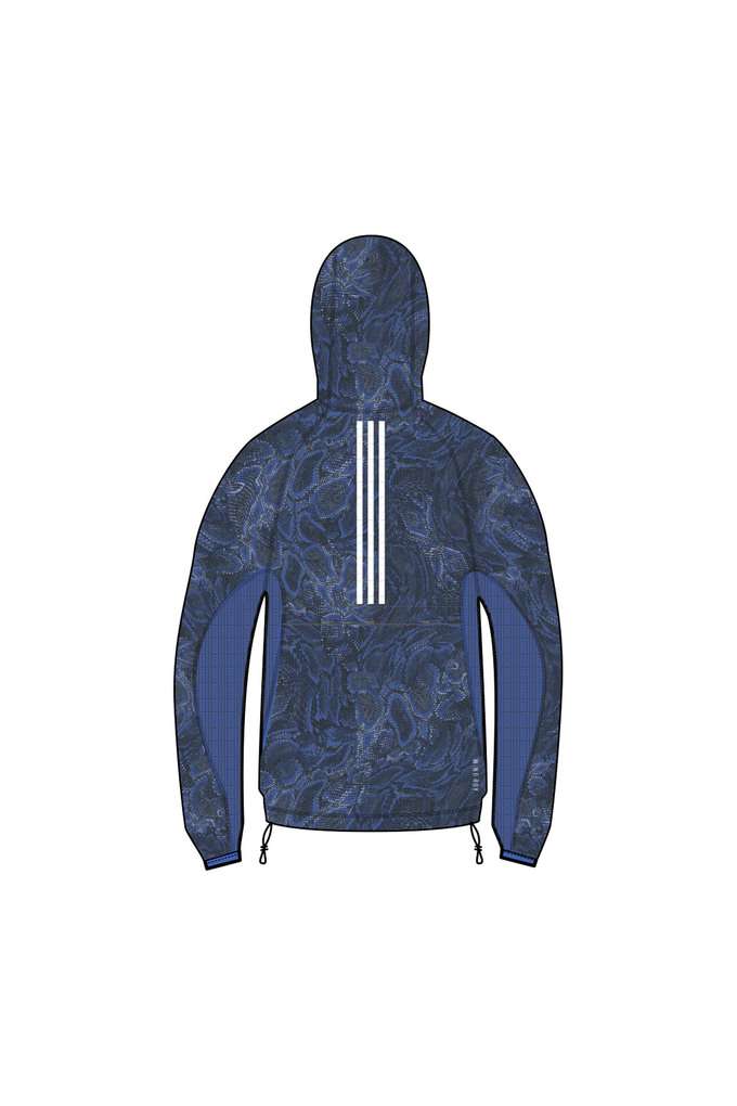 Buy ADIDAS blue Stripes Polyester Hooded Men's Sweatshirt