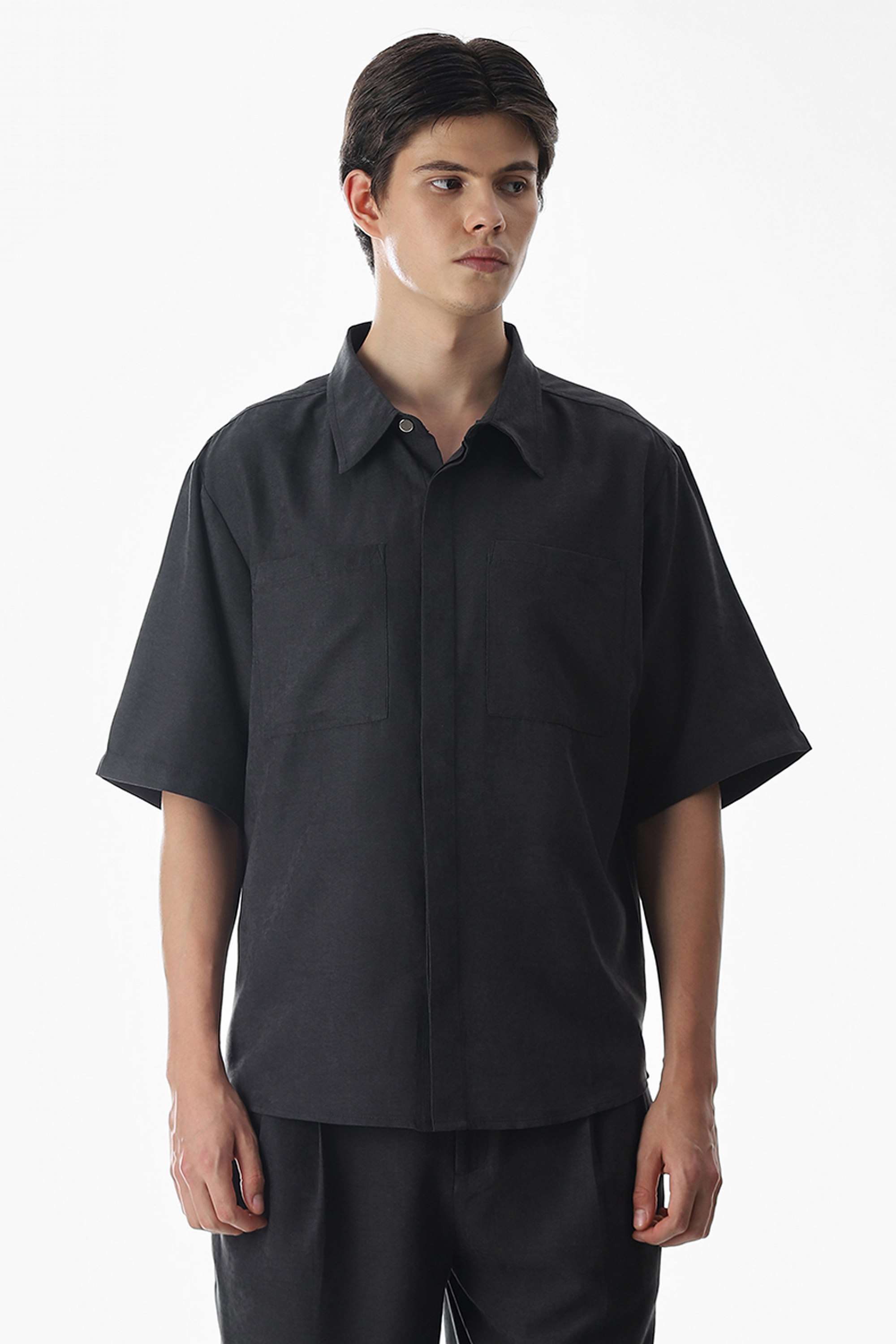 Solid-Polyester-Men-s-Shirt