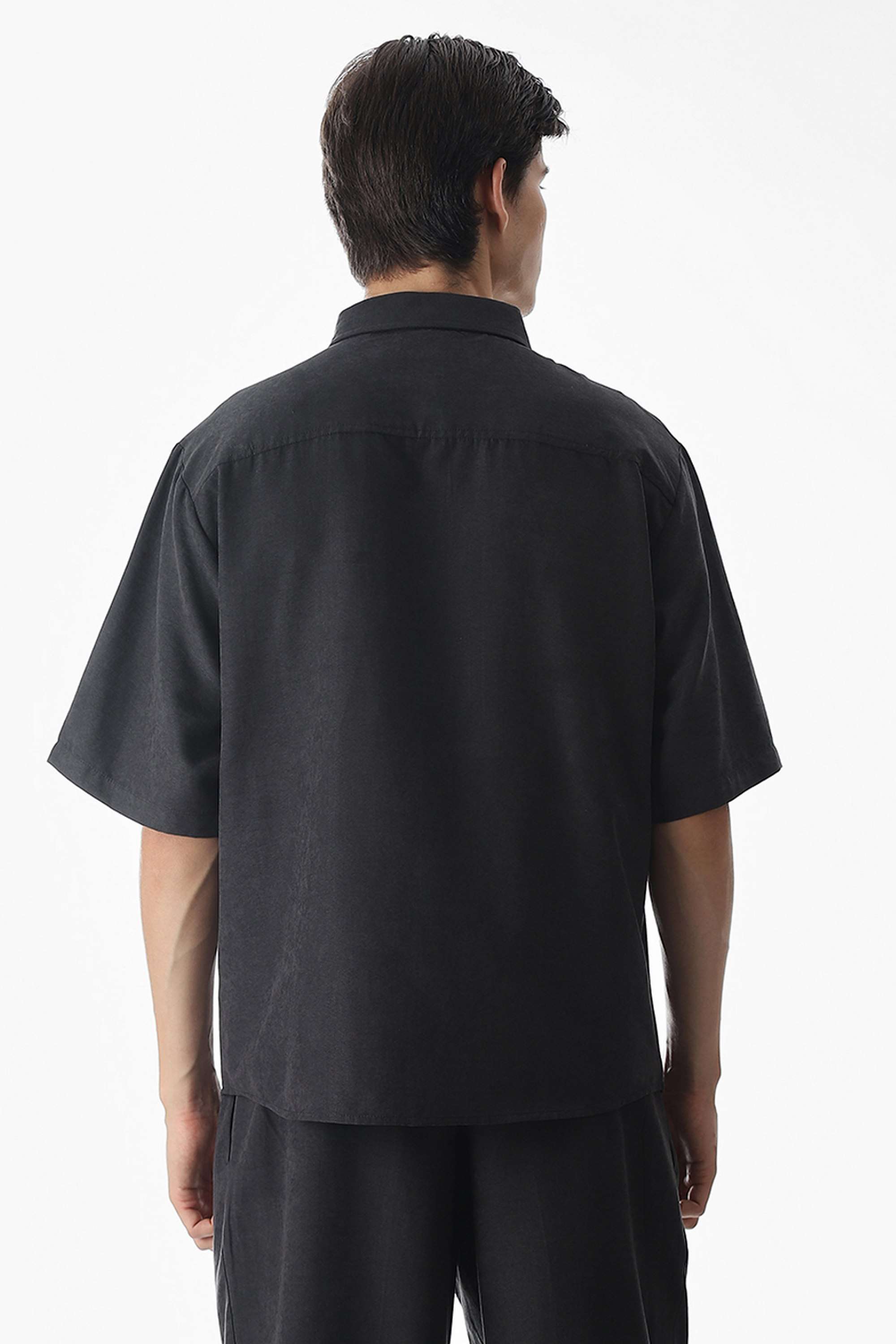 Solid-Polyester-Men-s-Shirt