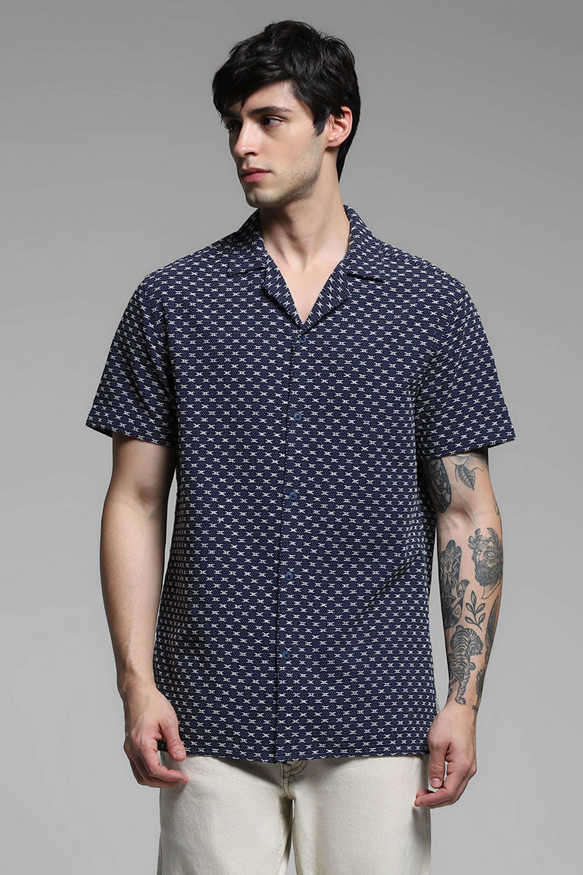 Solid-Cotton-Men-s-Shirt