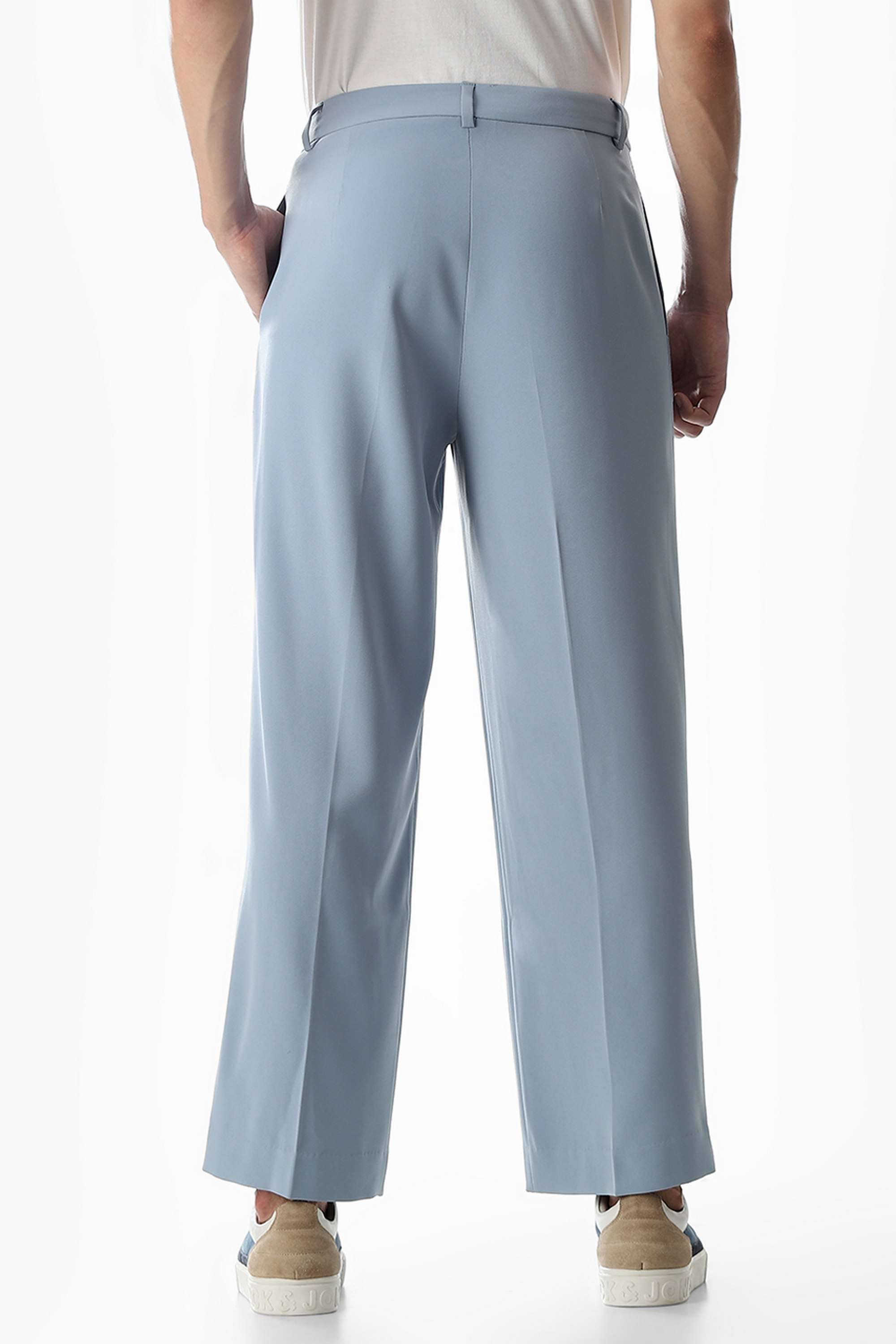 Solid-Polyester-Men-s-Trousers