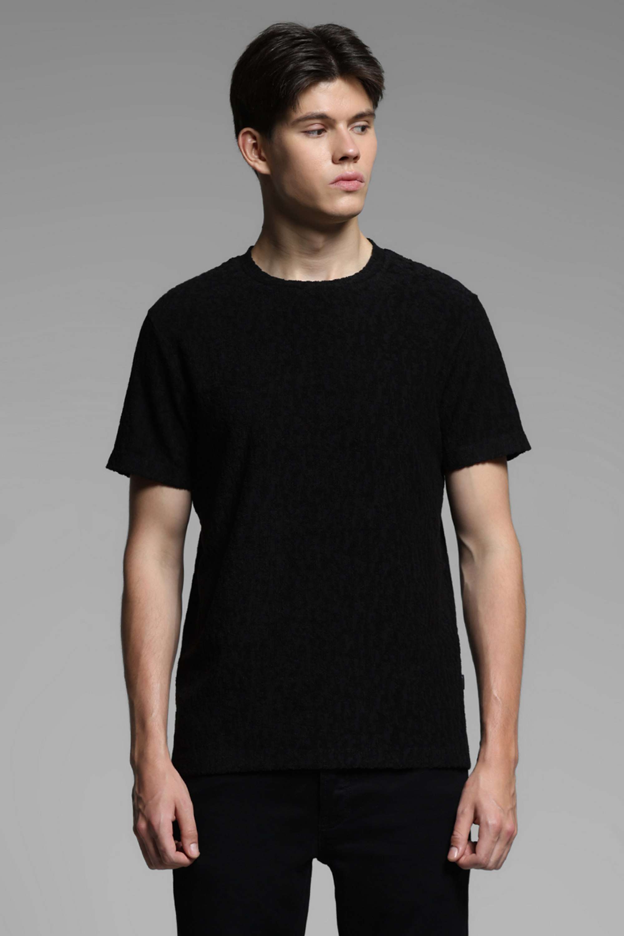 Textured-Polyester-Men-s-T-Shirt
