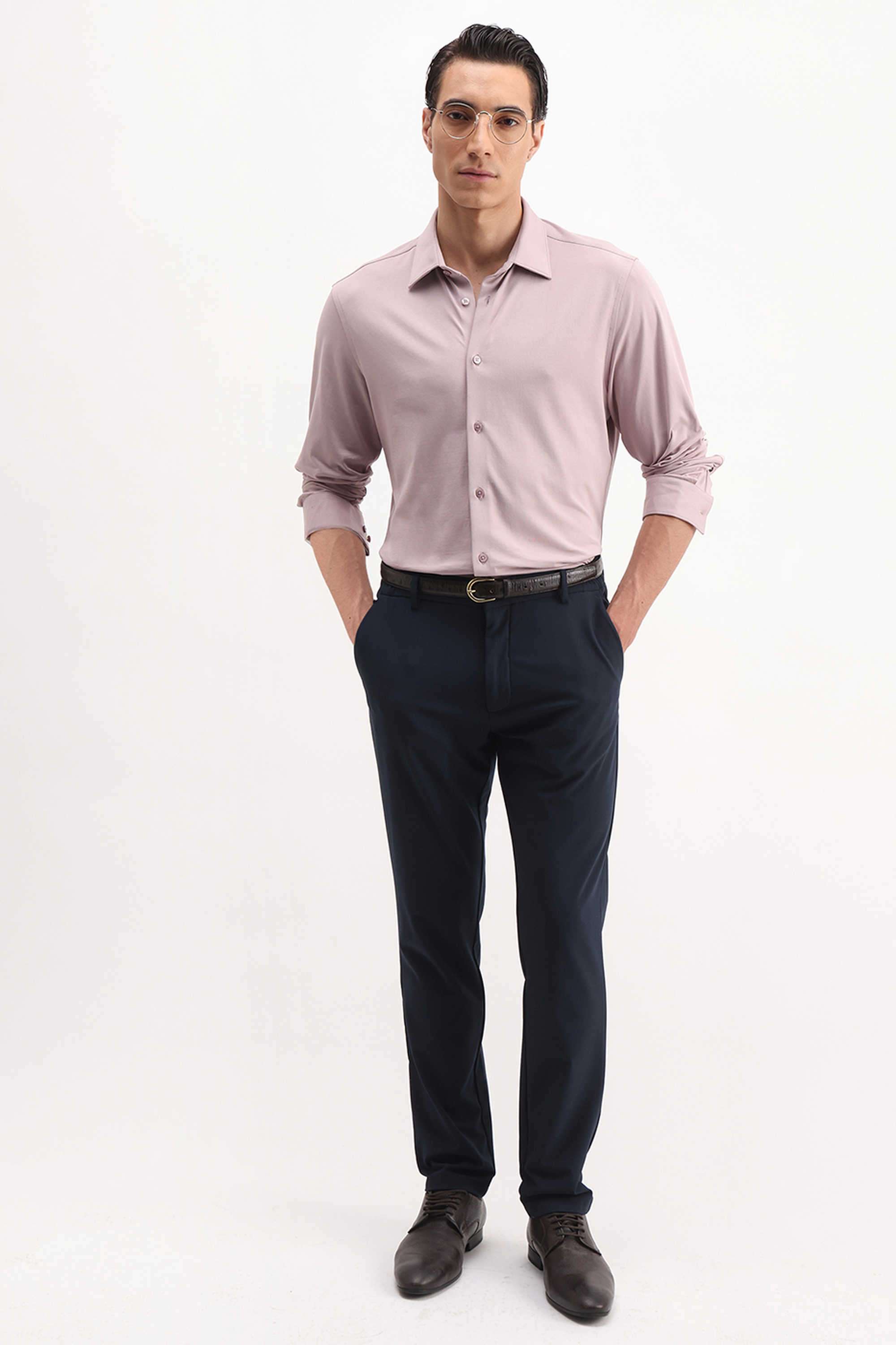 Solid-Cotton-Regular-Fit-Men-s-Casual-Shirt