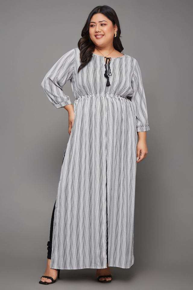 miss chase Stripes Crepe Round Neck Women Top-picture-18