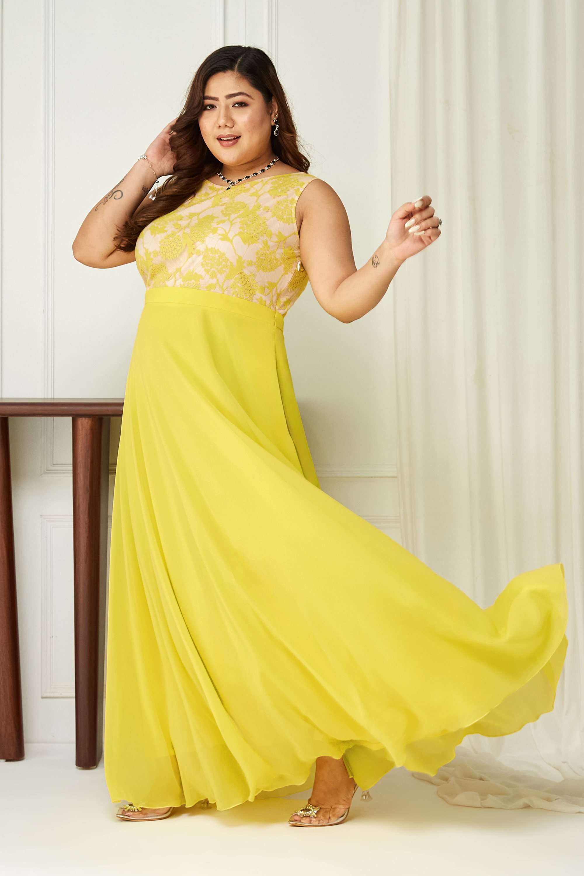 miss chase Floral Boat Neck Polyester Women Dress-picture-20