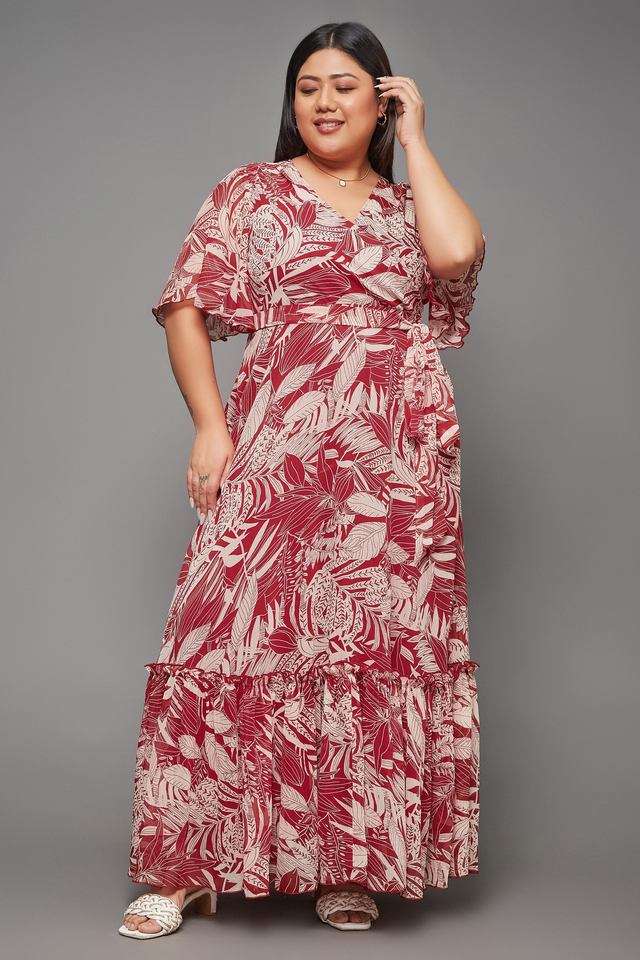 miss chase Floral V-Neck Chiffon Women Dress-picture-31