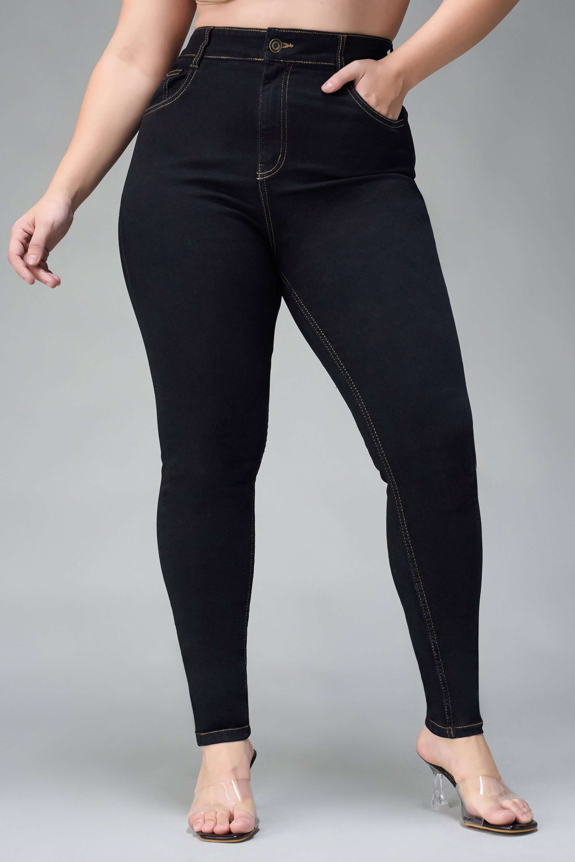 miss chase High Rise Heavy Wash Denim Skinny Fit Women Jeans-picture-30