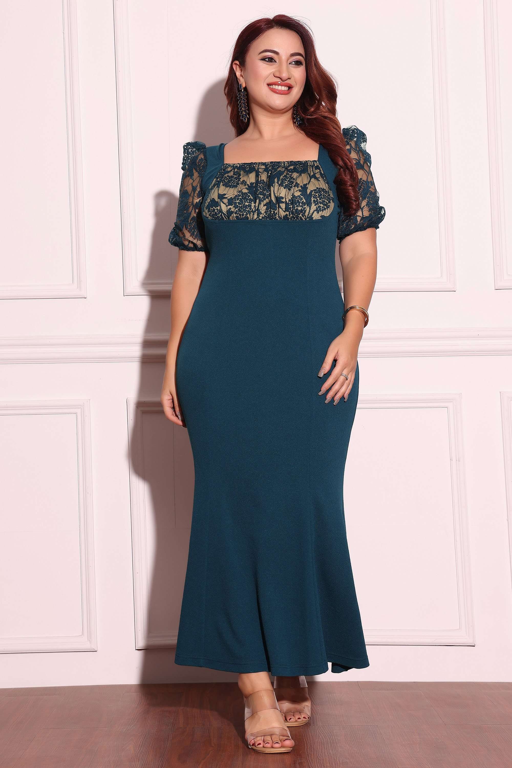 miss chase Floral Square Neck Polyester Women Dress-picture-12