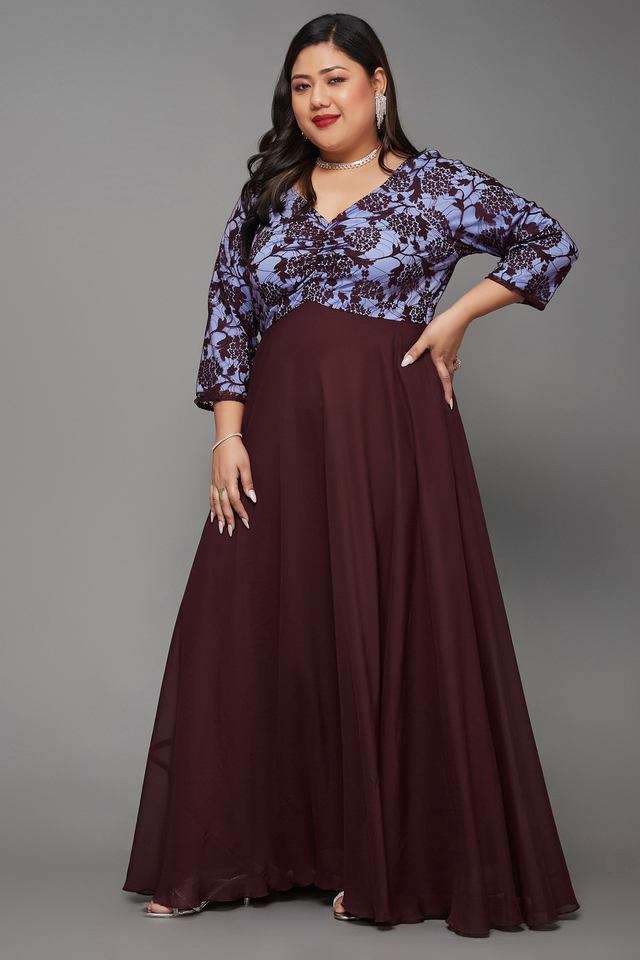 miss chase Floral V-Neck Georgette Women Dress-picture-26