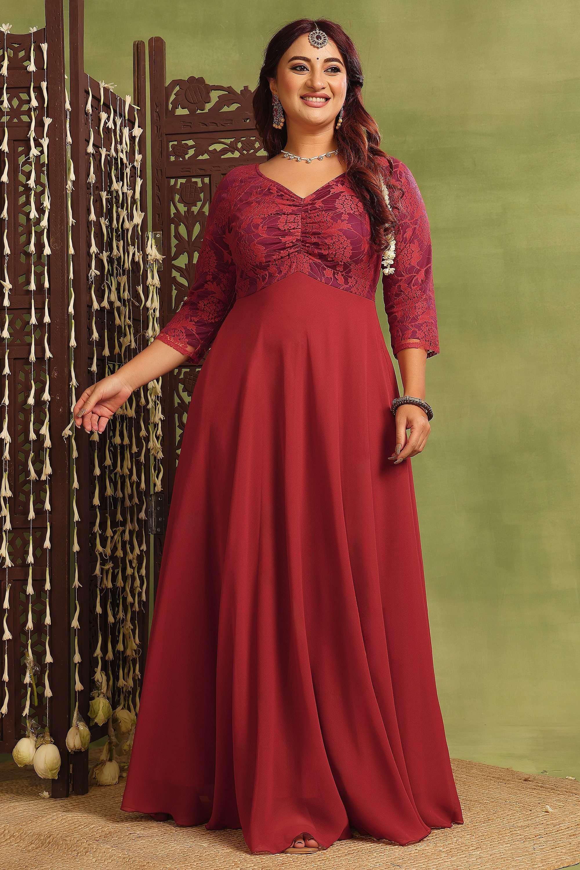 miss chase Embellished V-Neck Georgette Women Dress-picture-20
