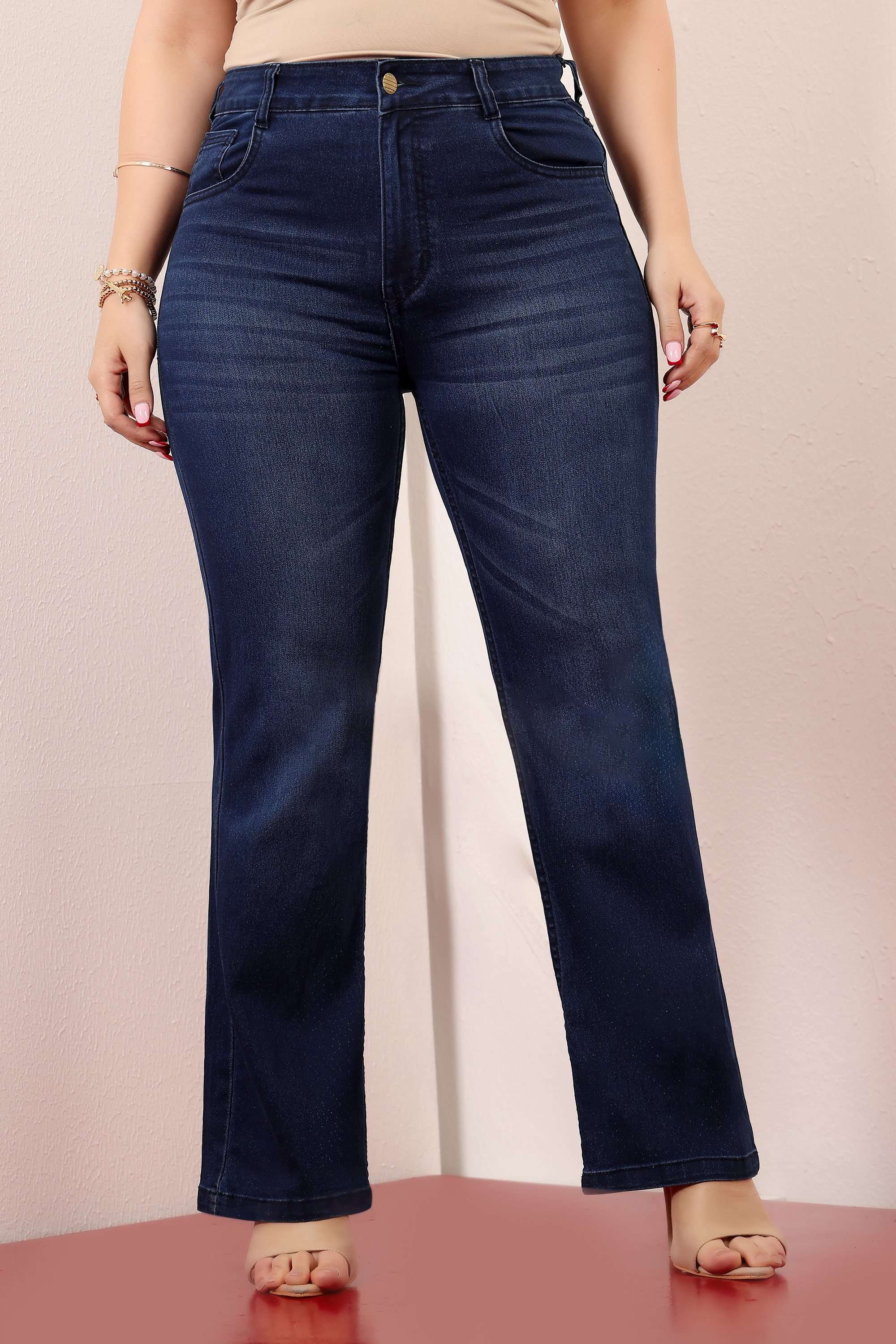 miss chase High Rise Light Wash Denim Wide Leg Fit Women Jeans-picture-19