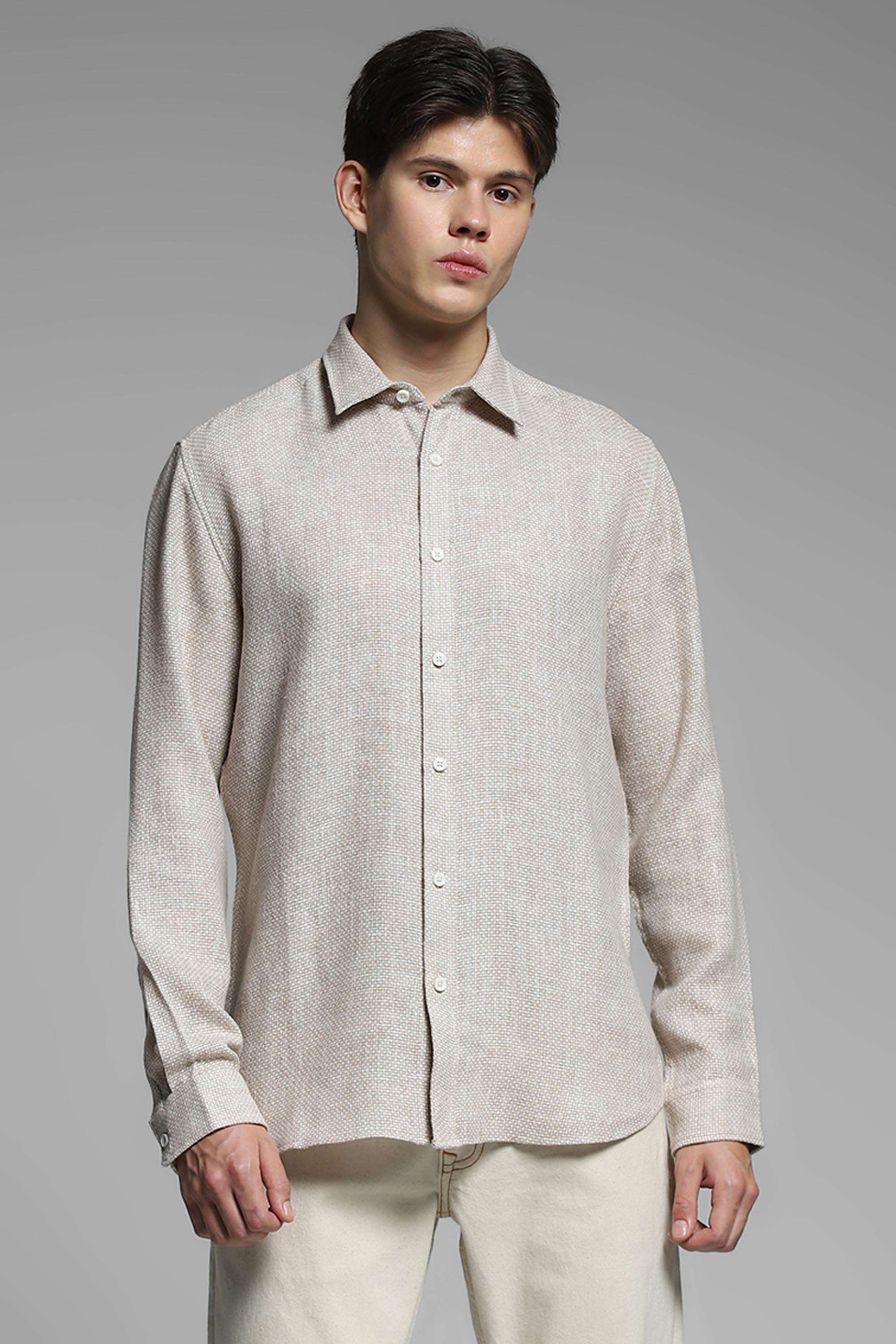 Solid-Cotton-Regular-Fit-Men-s-Casual-Shirt