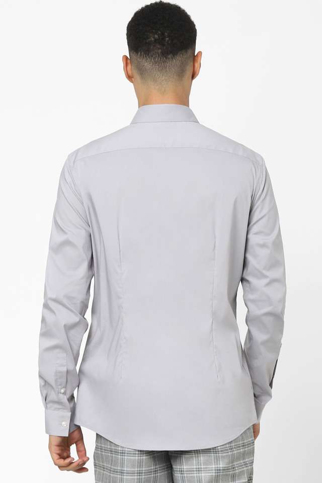 Solid-Cotton-Blend-Slim-Fit-Men-s-Casual-Shirt