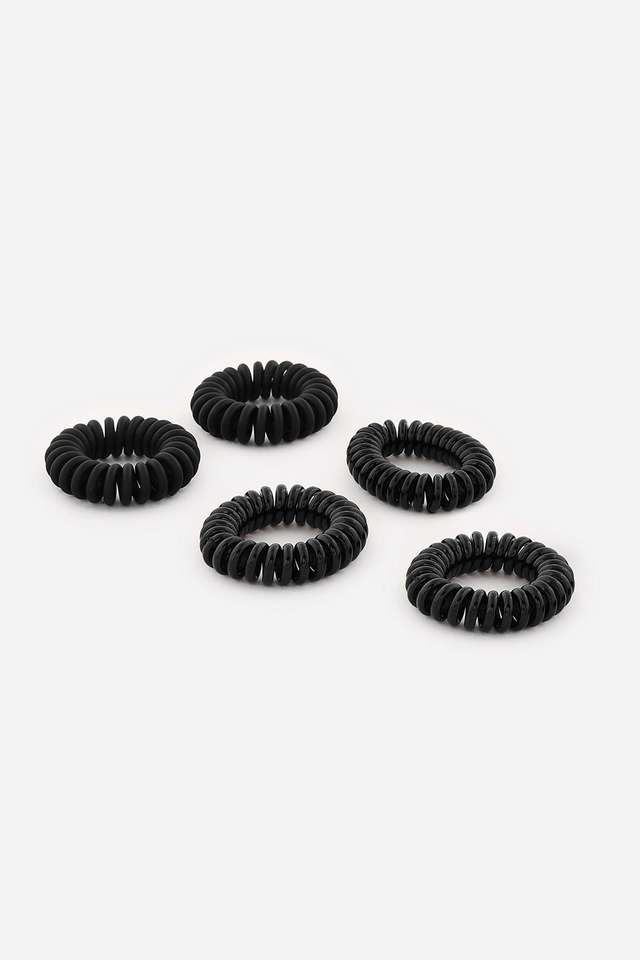 Set-Of-5-Black-Wired-Spiral-Rubber-Band