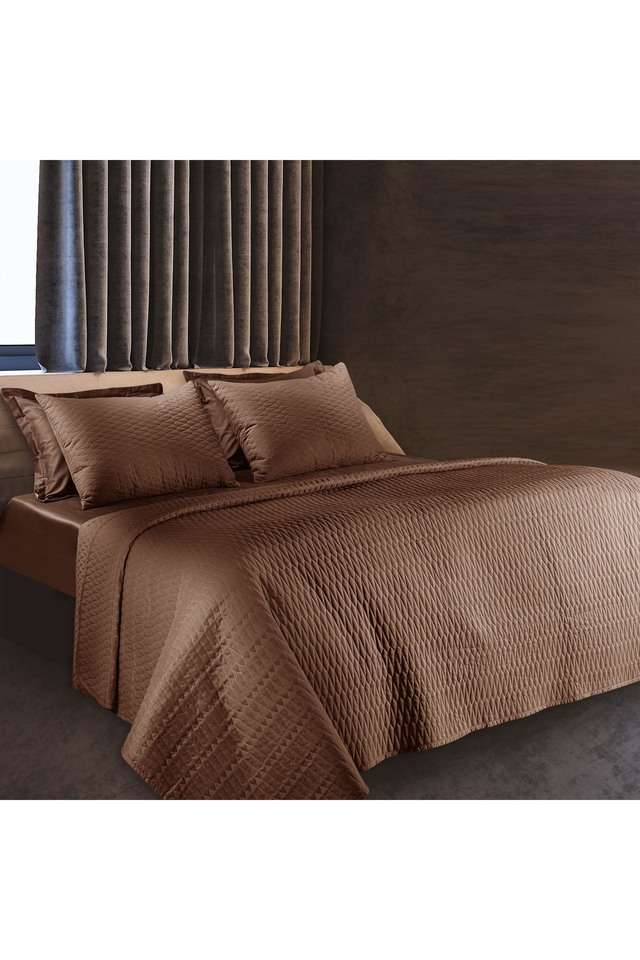 Crystal-Microfiber-Day-and-Night-Bedcover-for-Double-Bed-90-x-108-Inch---Baked-Clay