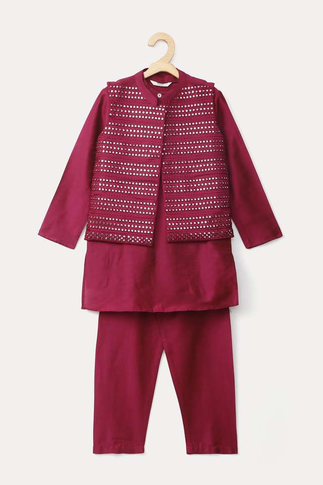 Embroidered-PST-Mandarin-Boys-Kurta-Pyjama-Jacket-Set