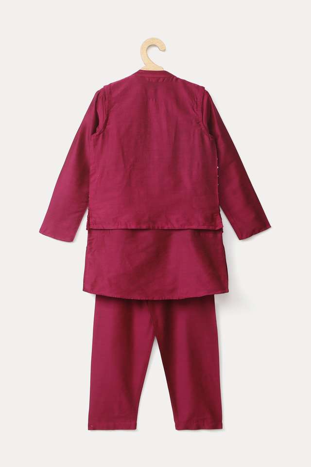 Embroidered-PST-Mandarin-Boys-Kurta-Pyjama-Jacket-Set
