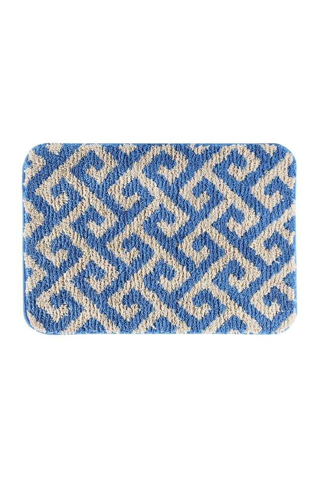 Anti-Skid-Polyester-Bathmat-(L)60-X-(W)40-Blue