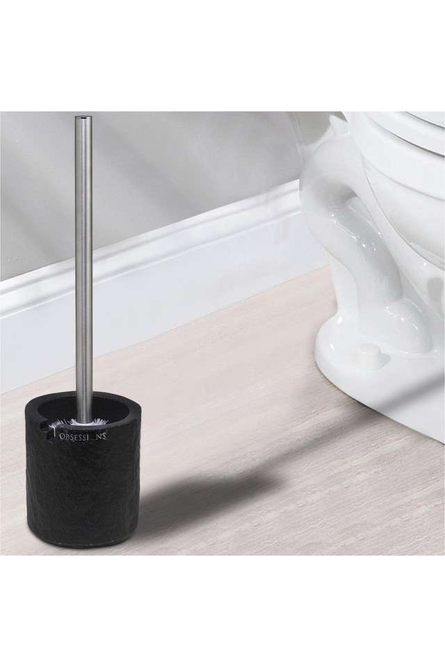 Obsessions-Alvina-Toiletbrush-with-Holder-L-10.2-x-W-10.2-x-H-12-cm---Black