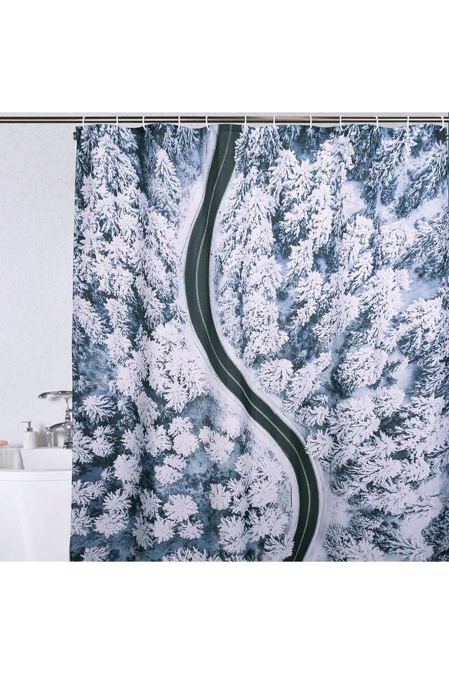 Polyester-Water-Repellent-Shower-Curtain-with-12-Hooks-(L)200-x-(W)180cm-Reality