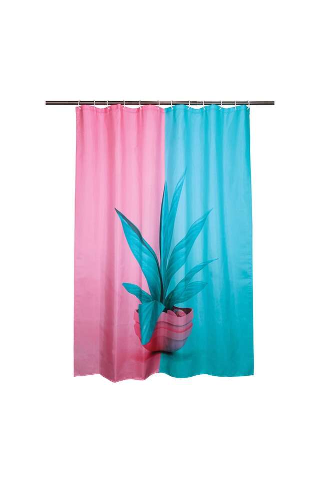 Polyester-Water-Repellent-Shower-Curtain-with-12-Hooks-(L)200-x-(W)180cm-Reality