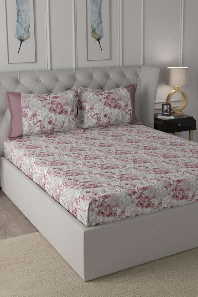 Hermosa-Backyard-Patio-Meridian-Print-Cotton-Red-King-Bed-Bath-Set