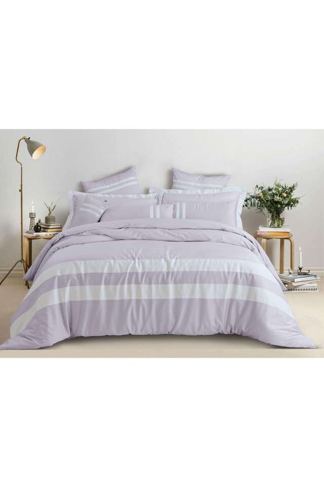 Botanic-Cotton-550-TC-Double-Bed-Super-King-Size-Double-Bedsheets-with-2-Pillow-Covers-(108-x-108-Inch)---Lavender