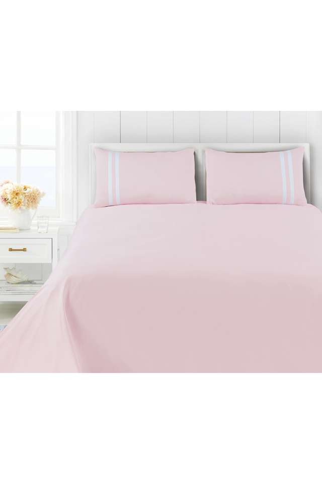 Botanic-550-TC-Cotton-2-PC-Throw-Pillows-Cover-18-x-27-Inches-for-Bed-and-Couch-Decorative-Pillow-Insert-(Pink)