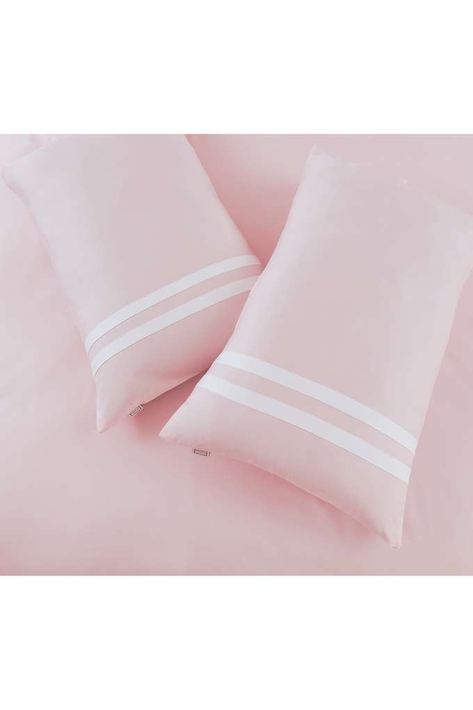 Botanic-550-TC-Cotton-2-PC-Throw-Pillows-Cover-18-x-27-Inches-for-Bed-and-Couch-Decorative-Pillow-Insert-(Pink)