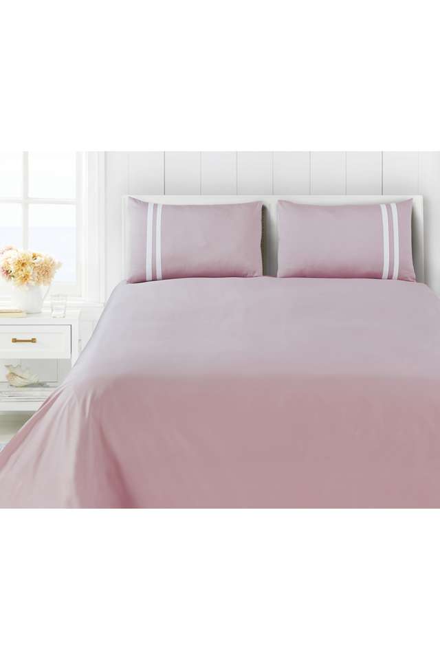 Botanic-550-TC-Cotton-2-PC-Throw-Pillows-Cover-18-x-27-Inches-for-Bed-and-Couch-Decorative-Pillow-Insert-(Rose)