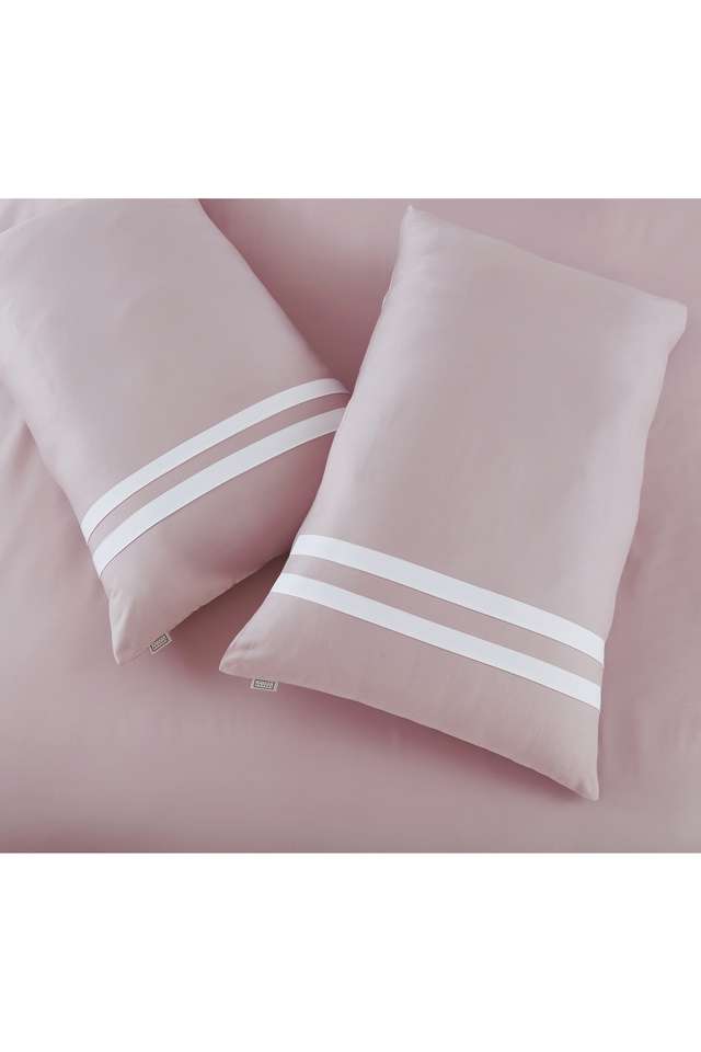 Botanic-550-TC-Cotton-2-PC-Throw-Pillows-Cover-18-x-27-Inches-for-Bed-and-Couch-Decorative-Pillow-Insert-(Rose)