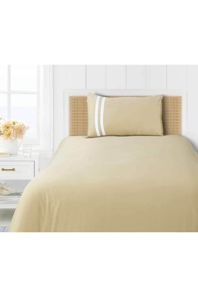 Botanic-550-TC-Cotton-1-PC-Large-Throw-Pillows-Cover-22-x-34-Inches-for-Bed-and-Couch-Decorative-Pillow-Insert-(Tinsel)