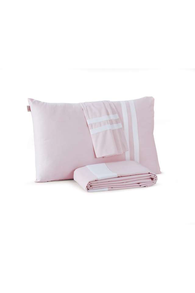 Botanic-550-TC-Cotton-1-PC-Large-Throw-Pillows-Cover-22-x-34-Inches-for-Bed-and-Couch-Decorative-Pillow-Insert-(Pink)