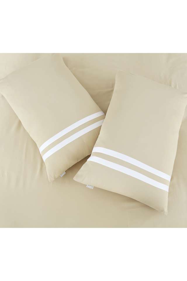 Botanic-550-TC-Cotton-1-PC-Large-Throw-Pillows-Cover-22-x-34-Inches-for-Bed-and-Couch-Decorative-Pillow-Insert-(Gold)