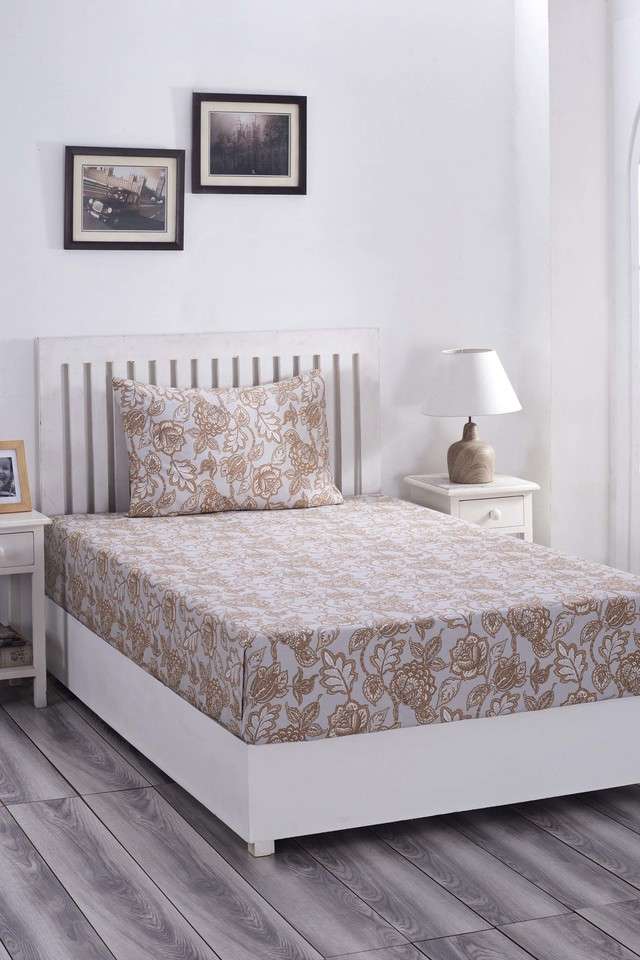 Hues-PBS-Nomad-Scuplt-Orlean-210-TC-Cotton-Neutral-Print-Single-Bed-Sheet-With-1-Pillow-Cover