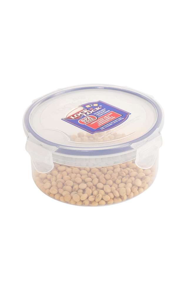 Classic-Round-Plastic-Airtight-Food-Storage-Container-with-Leak-Proof-Lid---100-ml---1-Piece---Transparent