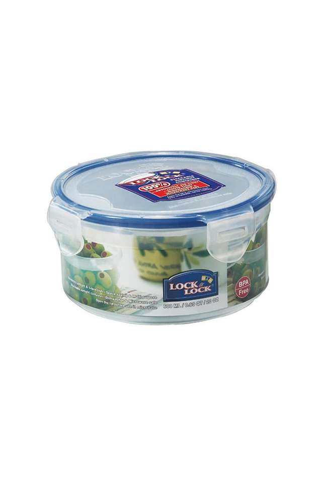 Classic-Round-Plastic-Airtight-Food-Storage-Container-with-Leak-Proof-Lid-600-ml-1-Piece-Transparent