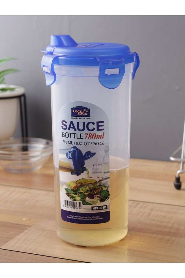 Classic-Tall-Round-Plastic-Airtight-Food-Storage-Container-with-Leak-Proof-Lid---780-ml---1-Piece---Transparent