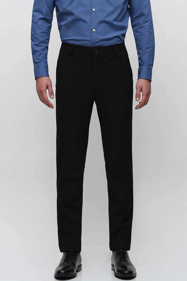Solid-Cotton-Slim-Fit-Men-s-Casual-Trousers