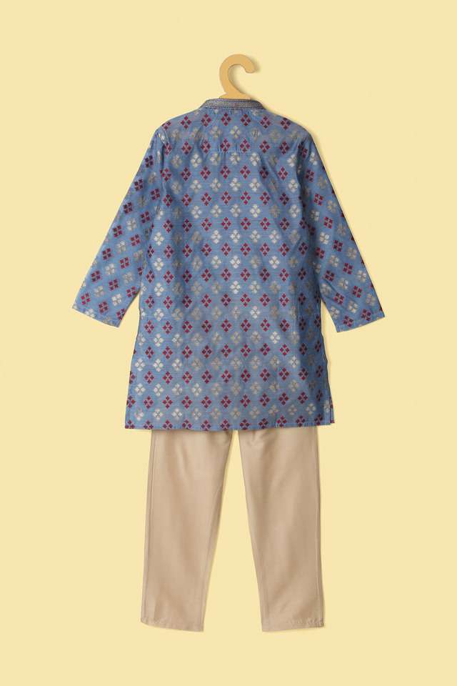 Solid-Chanderi-Regular-Fit-Boys-Kurta-Pant-Set