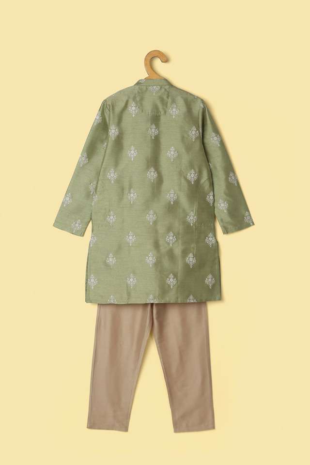 Solid-Silk-Regular-Fit-Boys-Kurta-Pant-Set