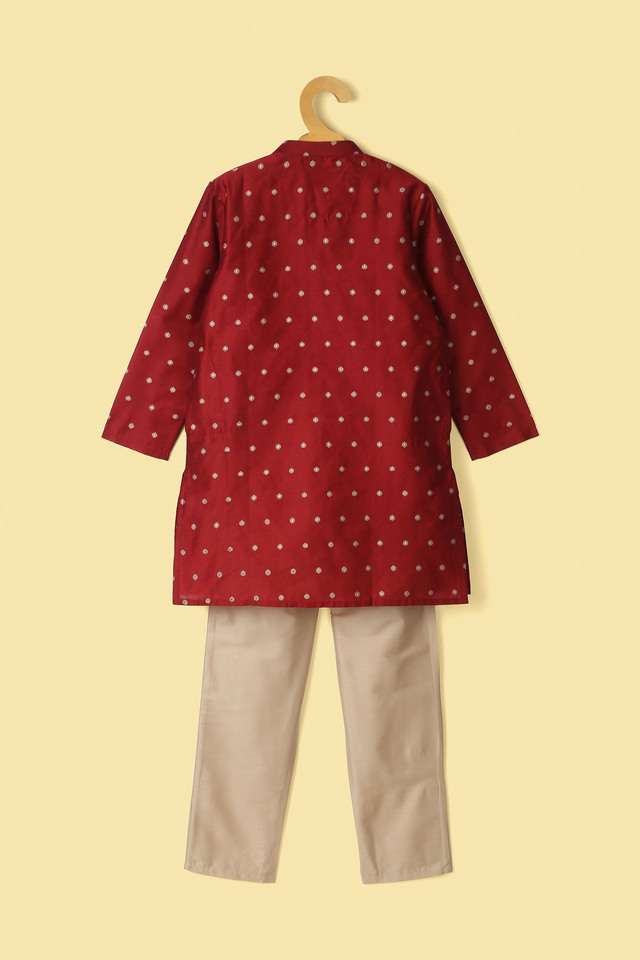 Solid-Chanderi-Regular-Fit-Boys-Kurta-Pant-Set